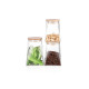 ARDESTO Jar Midori, 910ml, glass, bamboo, cone, transparent (AR1391BLC)