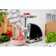 ARDESTO Meat grinder, 1800W, prod.-2kg/min, 3 cutting plates+for sausag.plates, 4 vegetable slicer, plastik, black-silver (MGL-2250R)