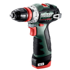 Metabo Cordless Drill Crwdriver POWERMAXX BS BL Q, 2*12V, 2Ah, case, 0.7kg (601749500)