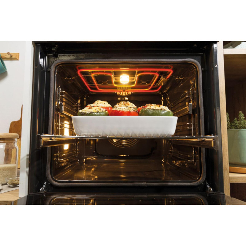 Gorenje Духова шафа електрична, 77л, A+, пара, дисплей, піроліз, чорний (BPS6737E07B)