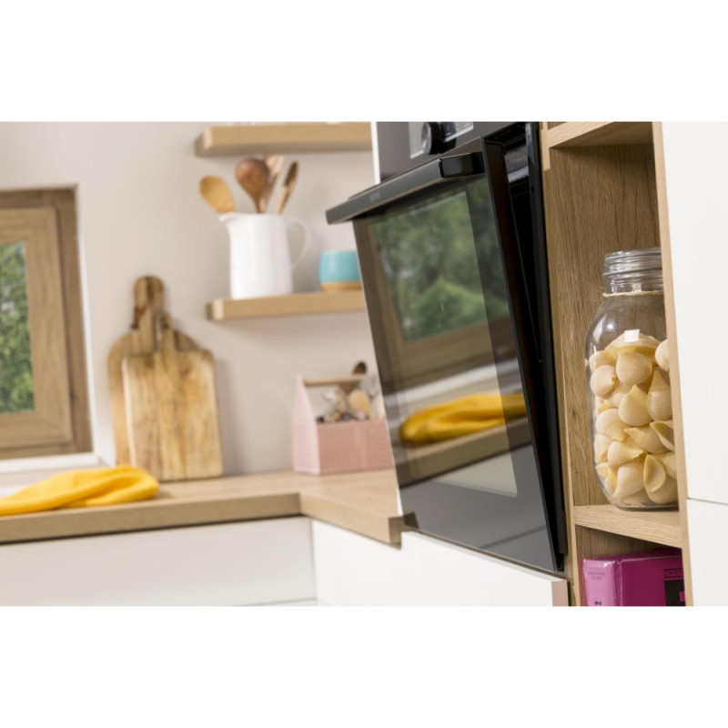 Gorenje Духова шафа електрична, 77л, A+, пара, дисплей, піроліз, чорний (BPS6737E07B)