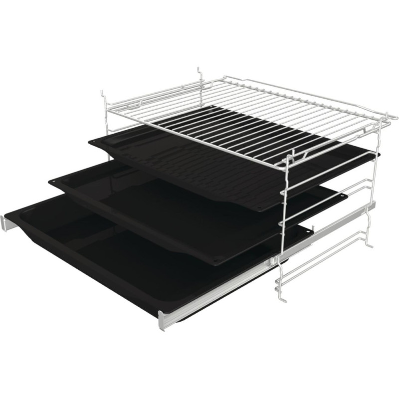 Gorenje Духова шафа електрична, 77л, A+, пара, дисплей, піроліз, чорний (BPS6737E07B)