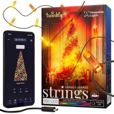 Twinkly Garland Smart LED Twinkly Strings Candle RGB 100 IP20 6m USB-C cable green (TWKC100RGB-G)