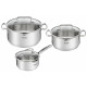 Tefal DUETTO+ Cookware Set, 6 Items, Stainless Steel, Glass (G719S655)