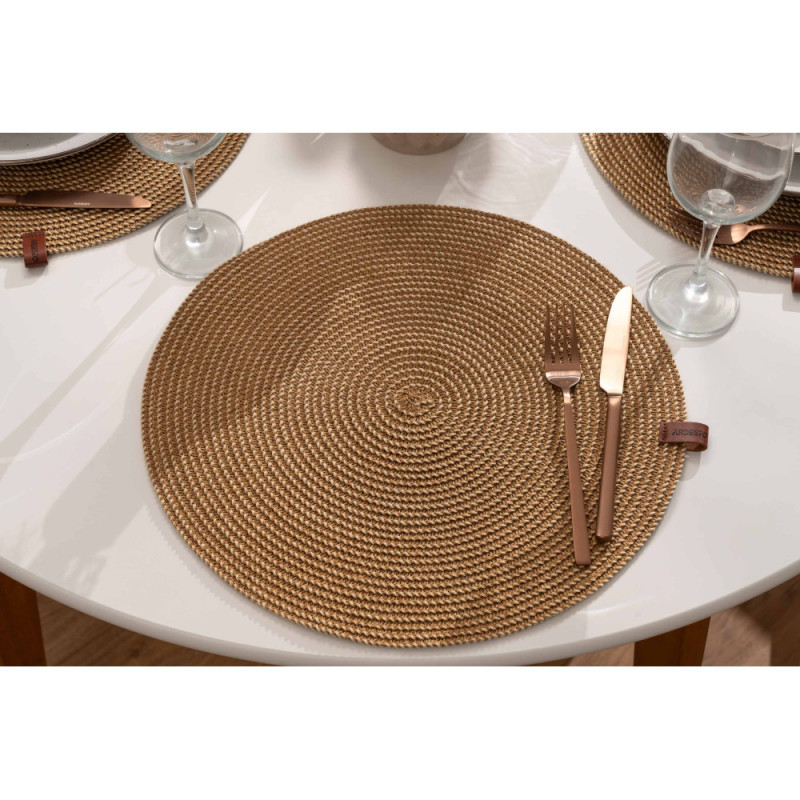ARDESTO Serving mat, 38cm, polyester, paper twine, round (AR3316)