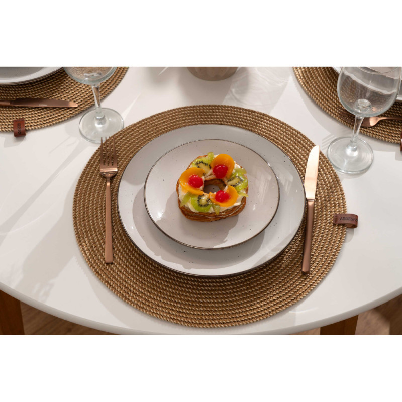 ARDESTO Serving mat, 38cm, polyester, paper twine, round (AR3316)