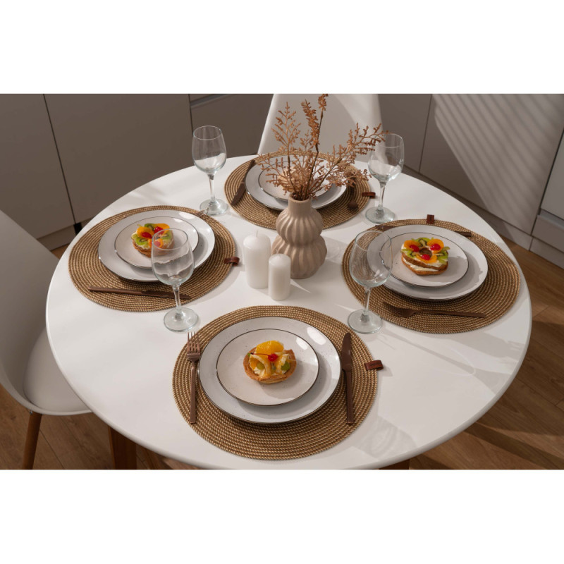 ARDESTO Serving mat, 38cm, polyester, paper twine, round (AR3316)