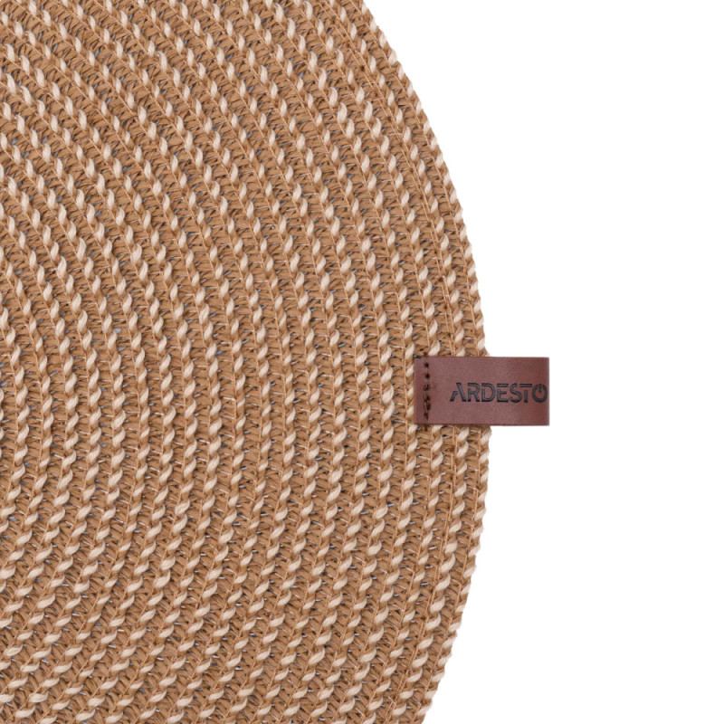 ARDESTO Serving mat, 38cm, polyester, paper twine, round (AR3316)