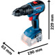 Bosch Шуруповерт-дрель ударный аккумуляторный GSB 18 V-50, 18В, 28/50 Нм, 20+2, 0-460-1800об/мин, 1.1кг, без АКБ и ЗУ (0.601.9H5.106)