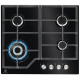 Electrolux Варочная поверхность газ на стекле, 60см, чугун, черный (KGG64362K)