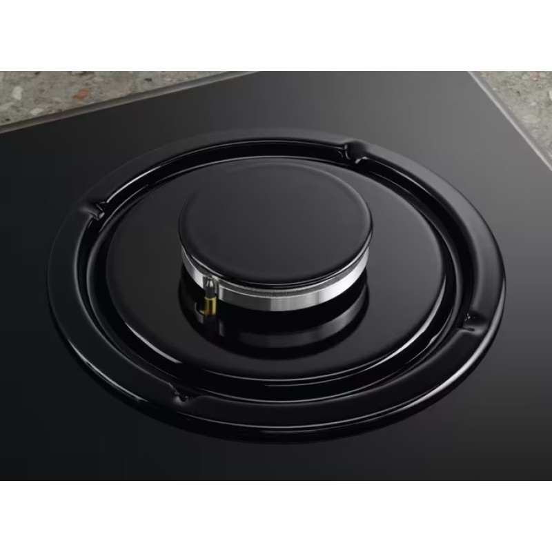 Electrolux Варочная поверхность газ на стекле, 60см, чугун, черный (KGG64362K)