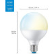 WiZ Лампа розумна E27, 11W, 75W, 1055Lm, G95, 2700-6500K, Wi-Fi