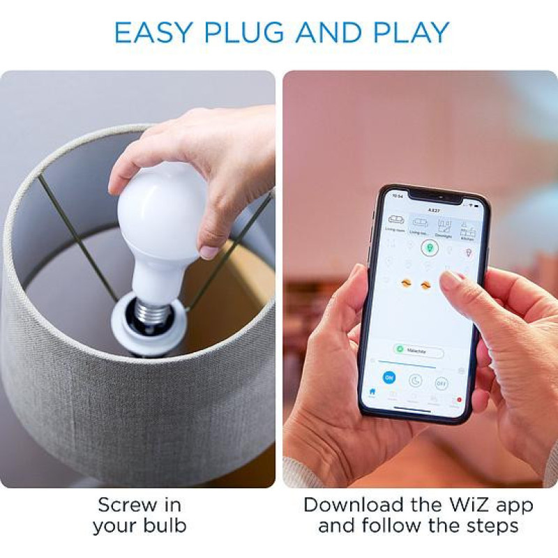WiZ Лампа розумна E27, 11W, 75W, 1055Lm, G95, 2700-6500K, Wi-Fi