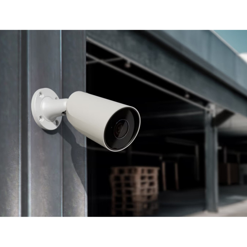Ajax IP Wired Camera BulletCam HL white, 8MP, 4mm, hybrid illumination IR 35m, white LED 50m, PoE, True WDR, IP65, audio, viewing angle 75°–85°, outdoor, white (000059512)