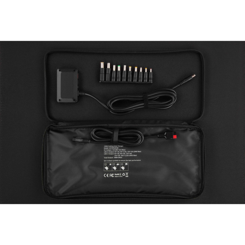 Segway Комплект Портативна електростанція CUBE 1000, 2584 Вт заг (R-Drive 4400 Вт), 1024 Вт/год, IPX3, BT, розширення ємності, швидка зарядка + портативна сонячна панель 2x100 Вт (AA.13.04.02.0004-ST2X100)