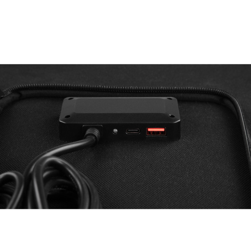 Segway Комплект Портативна електростанція CUBE 1000, 2584 Вт заг (R-Drive 4400 Вт), 1024 Вт/год, IPX3, BT, розширення ємності, швидка зарядка + портативна сонячна панель 2x100 Вт (AA.13.04.02.0004-ST2X100)