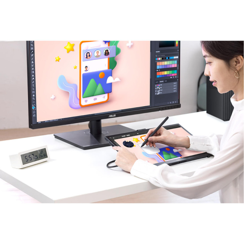 ASUS Monitor portable 15.6  ProArt PA169CDV HDMI, 2xUSB-C, MM, IPS, 3840x2160, 10ms, Touch, sRGB 100%, Stylus (90LM0711-B01I70)