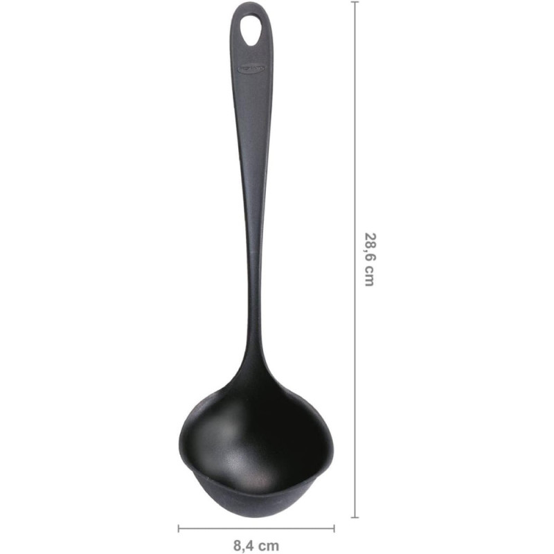 Fiskars Soup ladle, Essential, 28cm, plastic, black (1065594)