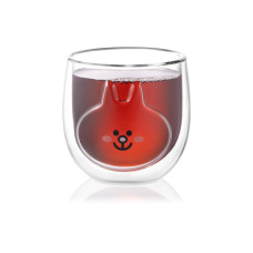 ARDESTO Double wall borosilicate glass mug set Animals, 300 ml, 2 pcs (AR2630BAR)