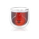 ARDESTO Double wall borosilicate glass mug set Animals, 300 ml, 2 pcs (AR2630BAR)