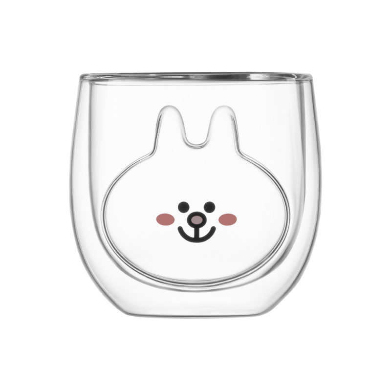 ARDESTO Double wall borosilicate glass mug set Animals, 300 ml, 2 pcs (AR2630BAR)