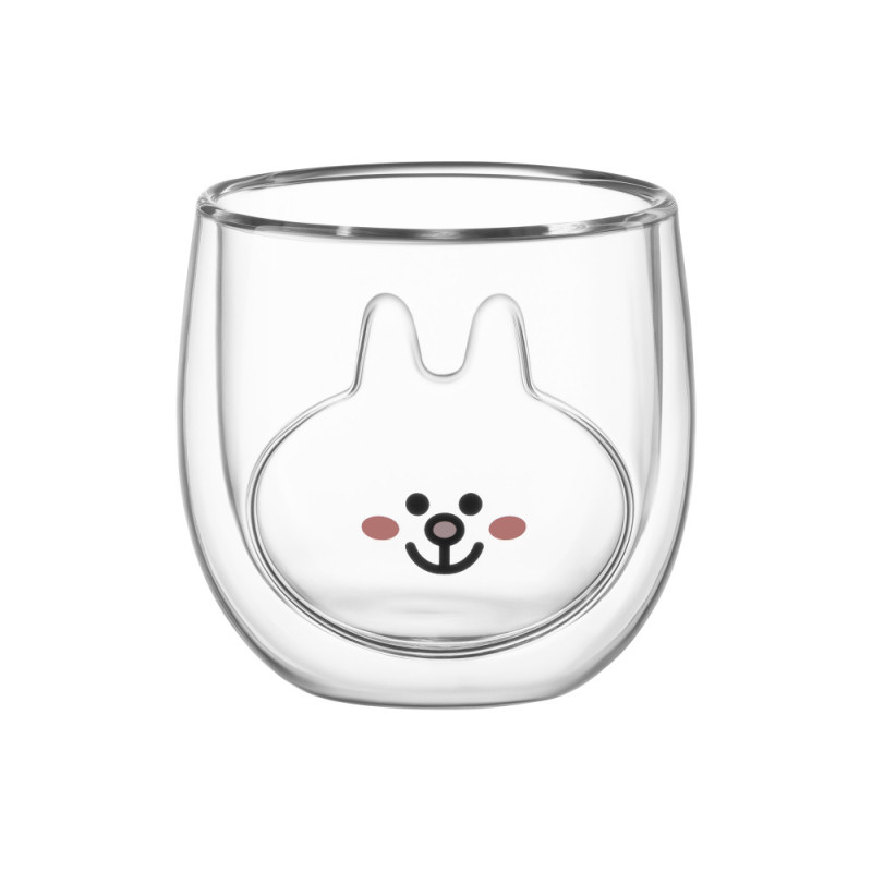 ARDESTO Double wall borosilicate glass mug set Animals, 300 ml, 2 pcs (AR2630BAR)