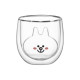 ARDESTO Double wall borosilicate glass mug set Animals, 300 ml, 2 pcs (AR2630BAR)