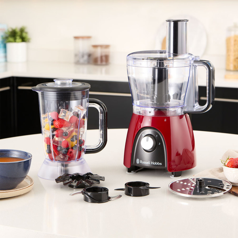Russell Hobbs Kitchen machine Desire Red, 600W, cup-plastic, case-plastic, nozzles-4, red (27110-56)