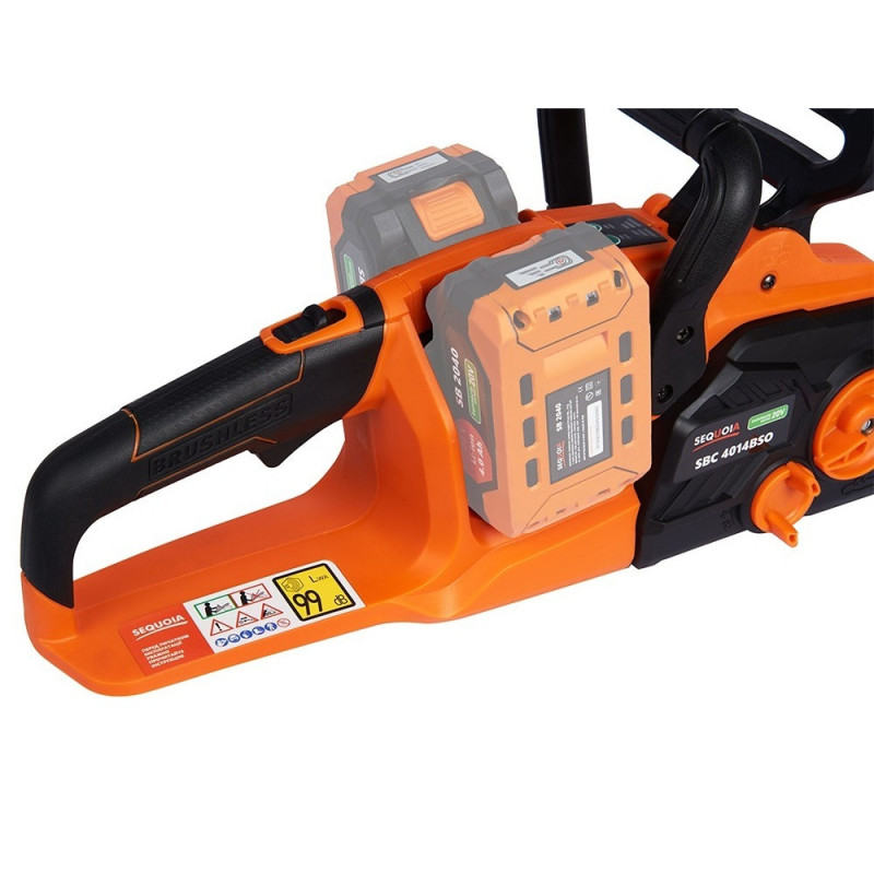 SEQUOIA cordless chain saw SBC4014BSO 40V(20V+20V) bar Oregon 35cm 3/8  15.0m/s charger 3.68kg without battery and charger