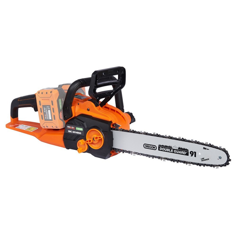 SEQUOIA cordless chain saw SBC4014BSO 40V(20V+20V) bar Oregon 35cm 3/8  15.0m/s charger 3.68kg without battery and charger
