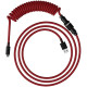 HyperX coiled cable USB-A - USB-C, 1.37m Red/Black (6J677AA)
