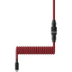 HyperX coiled cable USB-A - USB-C, 1.37m Red/Black (6J677AA)