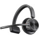 Poly Voyager 4310-M mono On-ear computer headset with BT700 adapter, USB-A, Bluetooth, omnidirectional, Acoustic fence, Microsoft Teams certificate, black (77Y91AA)