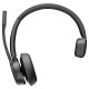Poly Voyager 4310-M mono On-ear computer headset with BT700 adapter, USB-A, Bluetooth, omnidirectional, Acoustic fence, Microsoft Teams certificate, black (77Y91AA)