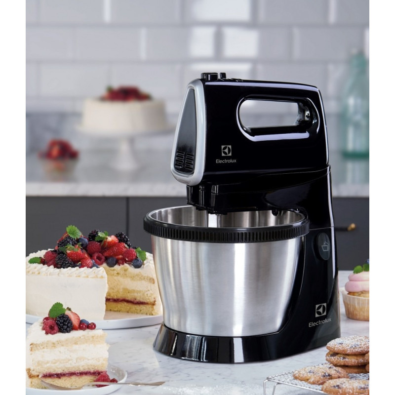 Electrolux stationary mixer 450W, nozzles-4, bowl-iron, 3.5 L, black