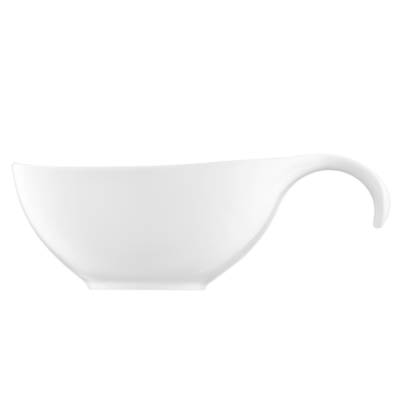 ARDESTO Salad bowl with handle, 360ml, porcelain, white (AR3745)