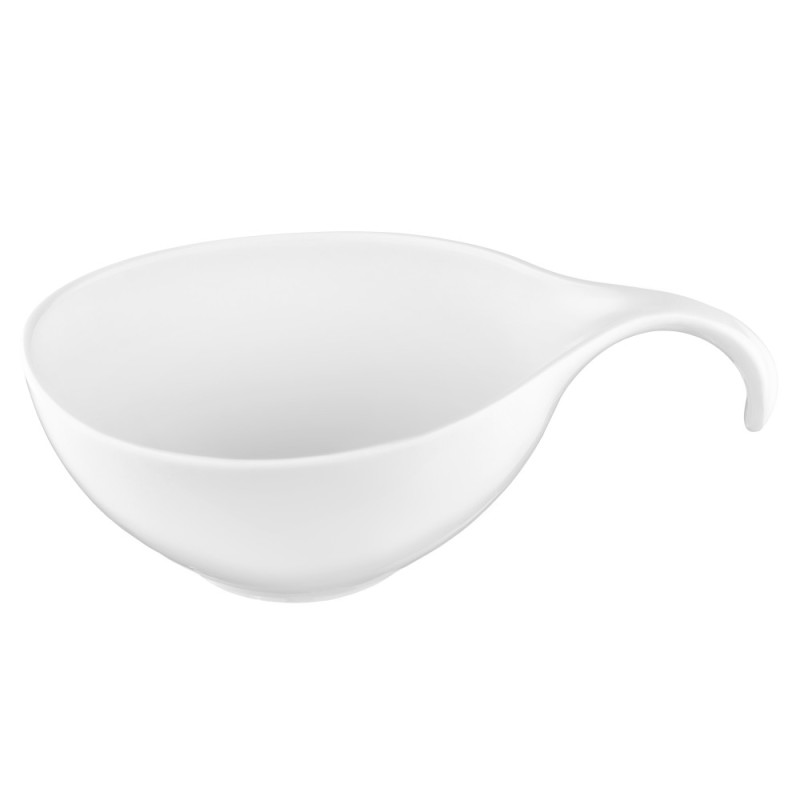 ARDESTO Salad bowl with handle, 360ml, porcelain, white (AR3745)