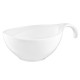 ARDESTO Salad bowl with handle, 360ml, porcelain, white (AR3745)