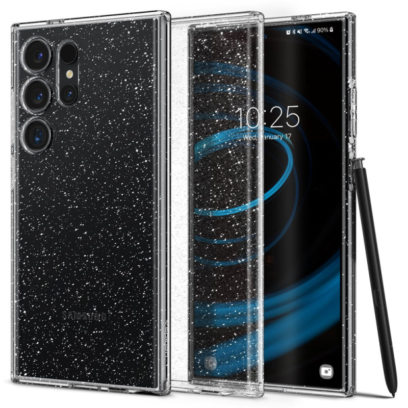 Spigen case for Samsung Galaxy S24 Ultra, Liquid Crystal Glitter, Crystal Quartz