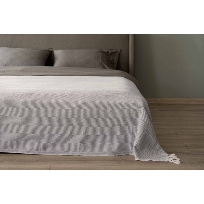 ARDESTO Summer blanket 190х220cm, 100% cotton, grey (ART0920SG)