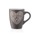 ARDESTO Mug Heart, 330 ml, dark grey, ceramics (AR3467DGR)
