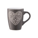 ARDESTO Mug Heart, 330 ml, dark grey, ceramics (AR3467DGR)