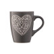ARDESTO Mug Heart, 330 ml, dark grey, ceramics (AR3467DGR)