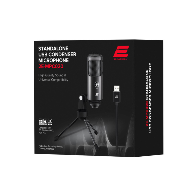 2E PC Microphone 2E MPC020 Streaming KIT USB (2E-MPC020)