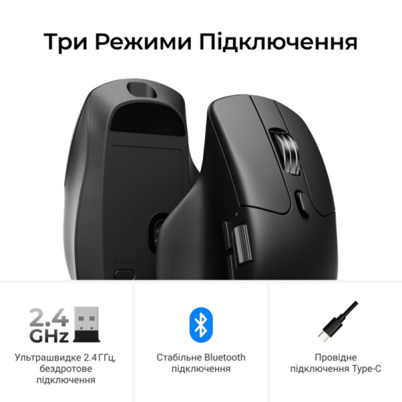 Мышка Keychron M6S Wireless/Bluetooth/USB Black (M6S-A72)