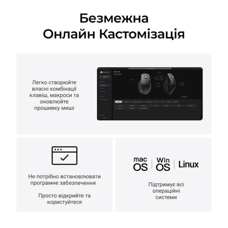 Мышка Keychron M6S Wireless/Bluetooth/USB Black (M6S-A72)