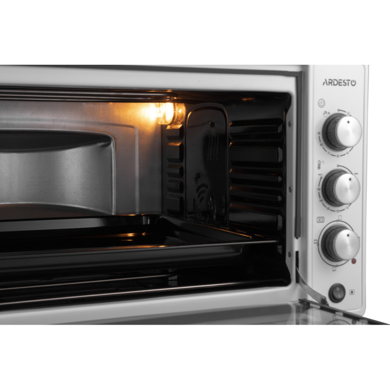 ARDESTO Table oven 1700W, 52L, chrome resistance, timer, lamp, turbo fan, double glass, white