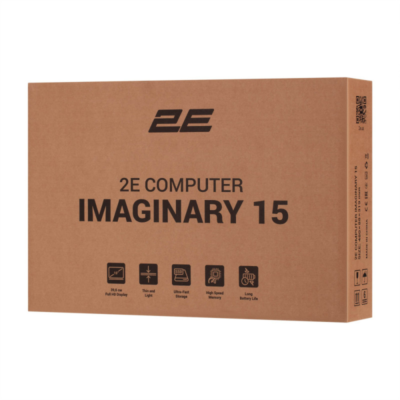 2E Ноутбук Imaginary 15.6" FHD IPS AG, Intel i3-1215U, 8GB, F256GB, UMA, DOS, Черный (NL57AU-15UA02)