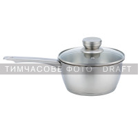 ARDESTO Ковш со стеклянной крышкой Gemini Lucca, 1.6л, нержавеющая сталь (AR4316LS)