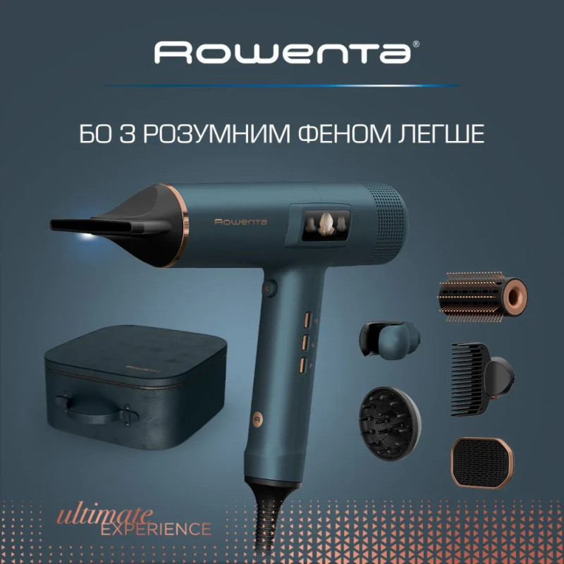 Rowenta Rowenta hair dryer Maesteria For you, 1800W, 3 modes, diffuser, ionization, cold blowing, blue (HY9430E0)